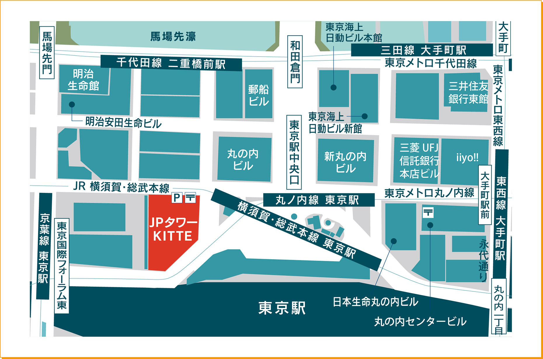 KITTE丸の内の地図